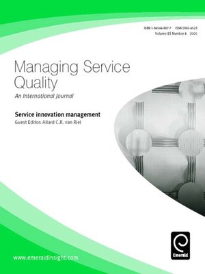 cover image of Managing Service Quality, Volume 15, Issue 6